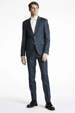 Lindbergh Checked mens suit Blue check
