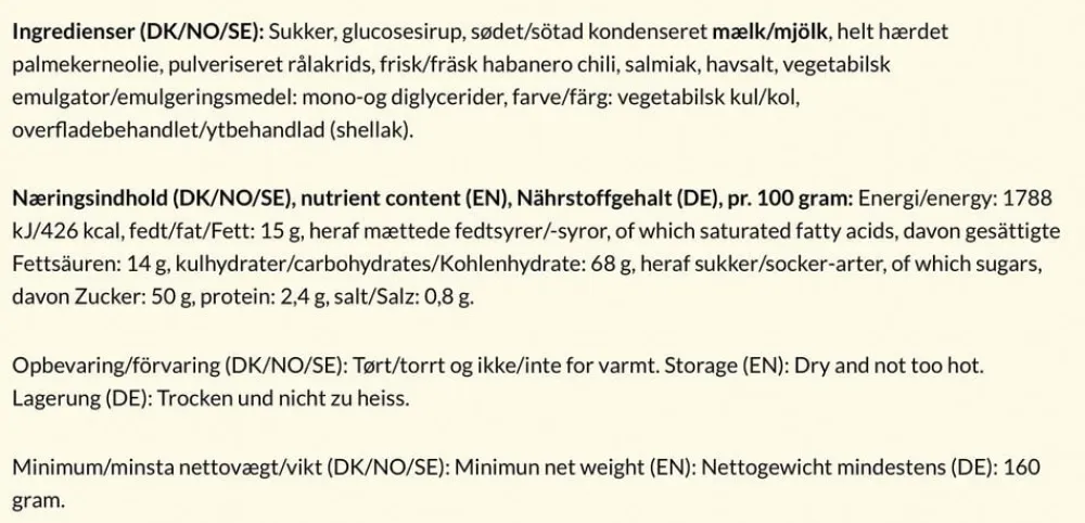Bagsværd Lakrids Chili, 160 gr. Best