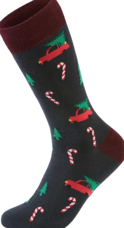 Lindbergh Christmas bamboo sock Blå Outlet