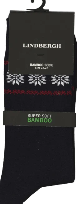 Lindbergh Christmas bamboo sock Blå Clearance