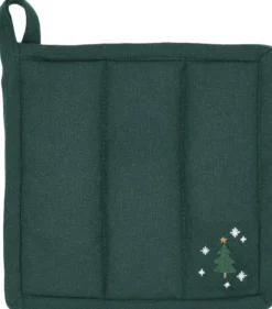 Christmas Fable Grydelapper 22x22 cm grøn 1 stk.>Juna Outlet