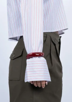 SUI AVA Chunky Bangle Burgundy New