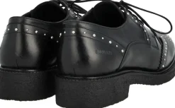 ANGULUS Chunky snøresko i læder med dekorat 1835 black Sale