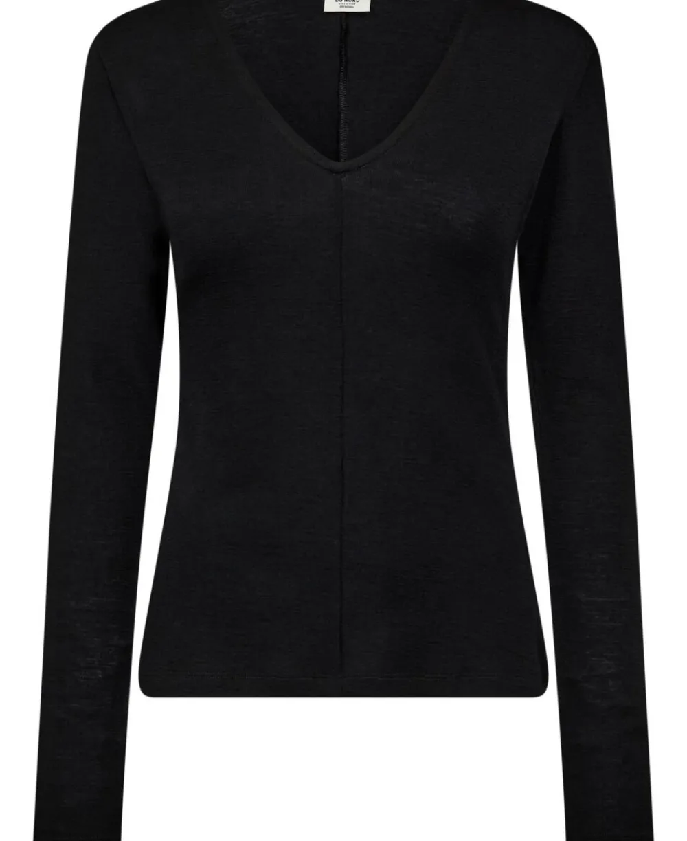 Cilla 16 V-halset bluse - 100% merino wool RWS>Magasin du Nord Collection Online