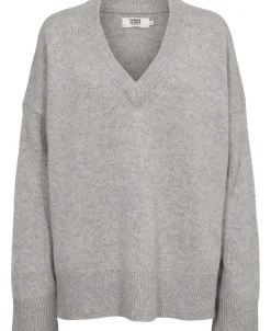 Magasin du Nord Collection Classic 3 - 100% Cashmere Light grey melange Sale
