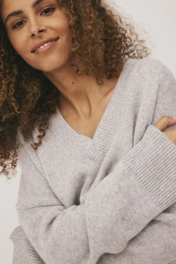 Magasin du Nord Collection Classic 3 - 100% Cashmere Light grey melange Sale