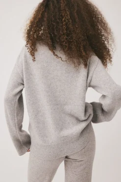 Magasin du Nord Collection Classic 2 - 100% Cashmere Light grey melange Discount