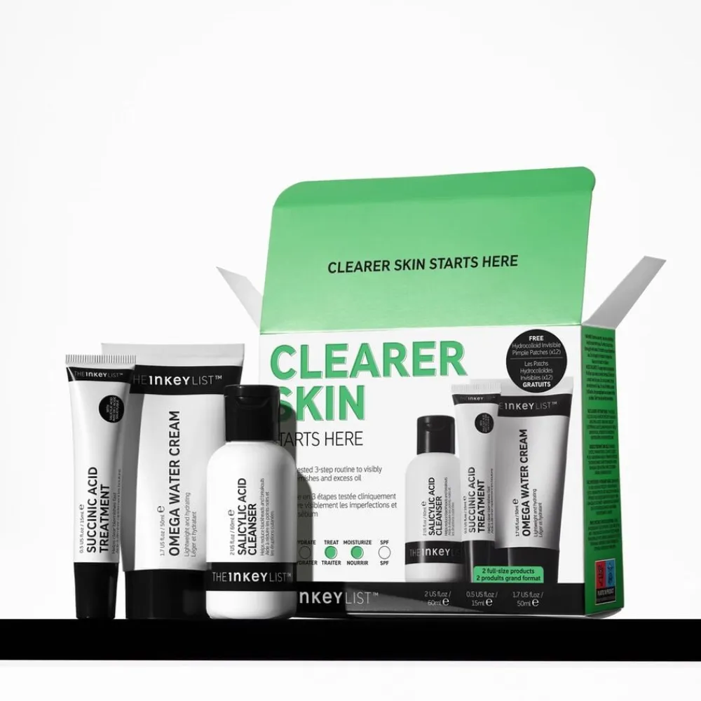 Clearer Skin Starts Here - Sæt med plejeprodukter til urenheder>THE INKEY LIST Discount
