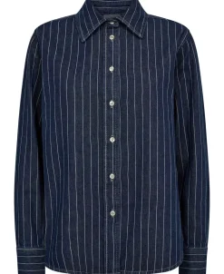 Magasin du Nord Collection Cleo 16 Denimskjorte - 100% Økologisk bomuld GOTS Navy pin stripe New
