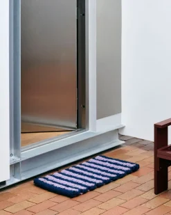 Coco Door Mat-Stripe Wide-Lavender and navy>Hay Sale
