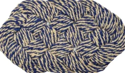Hay Coco Door Mat-Swirl-Blue and off-white Clearance