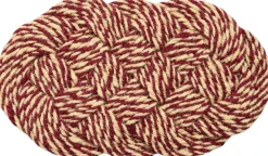 Coco Door Mat-Swirl-Bordeaux and off-white>Hay Outlet