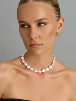 Nialaya Como Flat Pearl Choker