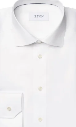 ETON Contemporary Fit White Signature Twill Shirt Hvid Online
