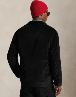 Polo Ralph Lauren Corduroy Utility Overshirt Sort Clearance