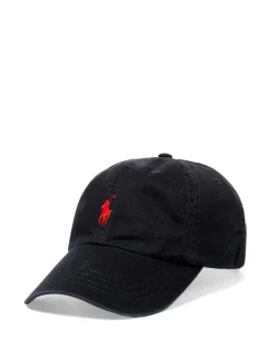 Polo Ralph Lauren Cotton Chino Ball Cap Sort/r&oslash;d Online