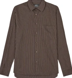 Cotton Flannel Stripe Sune Shirt>Mads Nørgaard - Copenhagen Hot