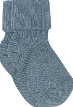 mpKids Cotton rib baby socks Provincial blue New