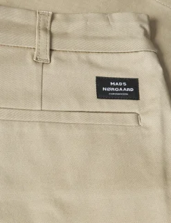 Mads Nørgaard - Copenhagen Cotton Twill Stretch Elias Shorts Beige Outlet