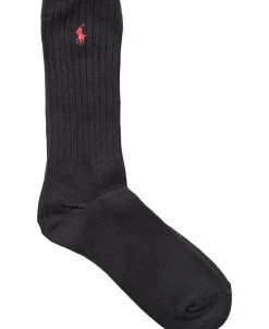 Polo Ralph Lauren Cotton-Blend Crew Socks Sort/r&oslash;d Hot