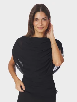 Dame Neo Noir Cottuna Drapy Mesh Top