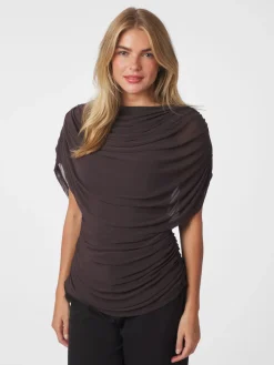 Cottuna Drapy Mesh Top>Neo Noir Discount