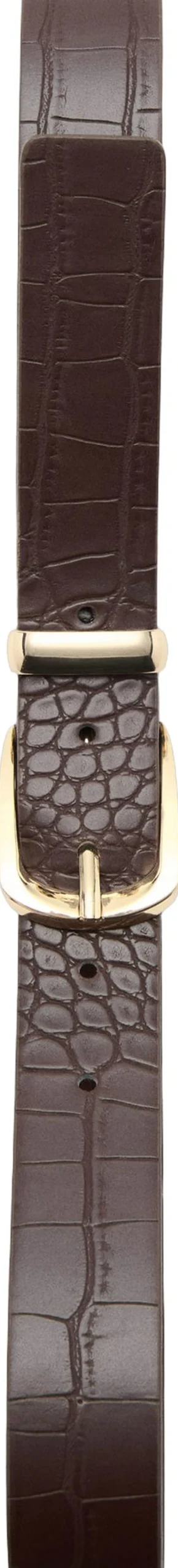 MANGO Croco faux-leather belt Brown Sale