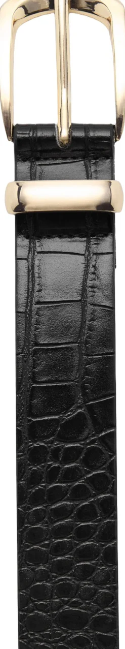 Dame MANGO Croco faux-leather belt