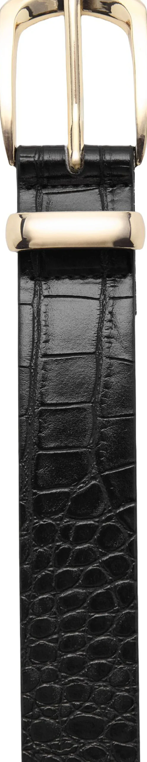 Dame MANGO Croco faux-leather belt