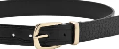 Dame MANGO Croco faux-leather belt