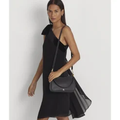 Dame Lauren Ralph Lauren Crosshatch Leather Medium Danni Bag