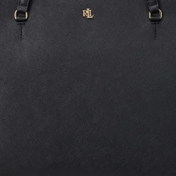 Dame Lauren Ralph Lauren Crosshatch Leather Medium Karly Tote