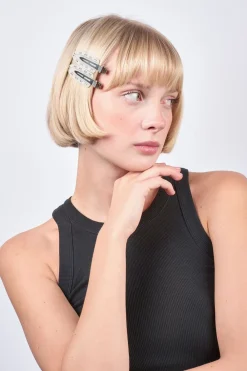 SUI AVA Crystal Clips // 2 pcs White Hot