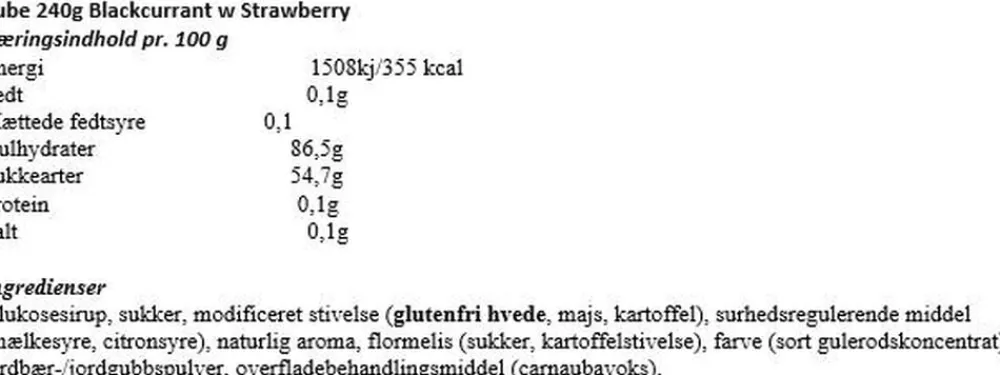 Wally and Whiz Cube 240g Blackcurrant w Strawberry Clearance