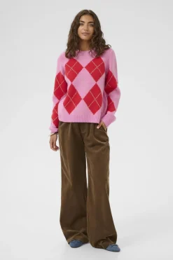 Culture CUharlekin Katrina Pullover Fuchsia pink melange