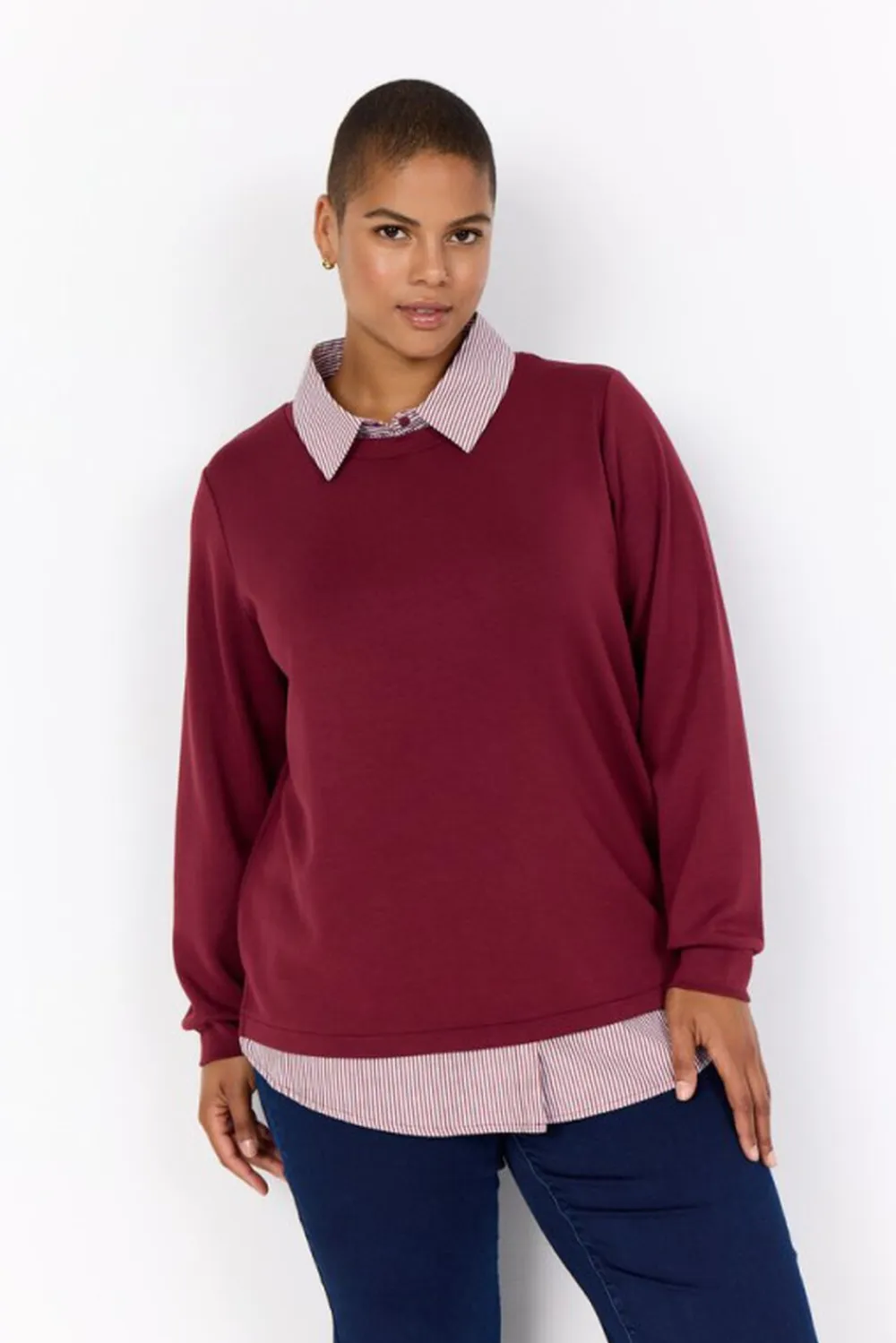 Curvy WA-SABINA 63 Sweatshirt Bordeaux>Wasabiconcept Discount