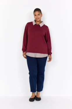 Curvy WA-SABINA 63 Sweatshirt Bordeaux>Wasabiconcept Discount