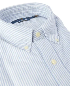 Polo Ralph Lauren Custom Fit Oxford Shirt Blue/white stripe Clearance