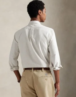 Custom Fit Striped Oxford Shirt><noscript><img width=