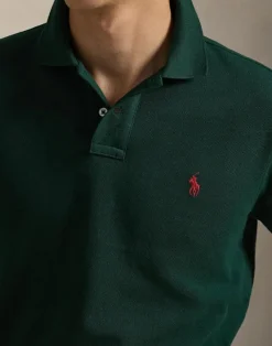 Custom Slim Fit Mesh Polo Shirt><noscript><img width=
