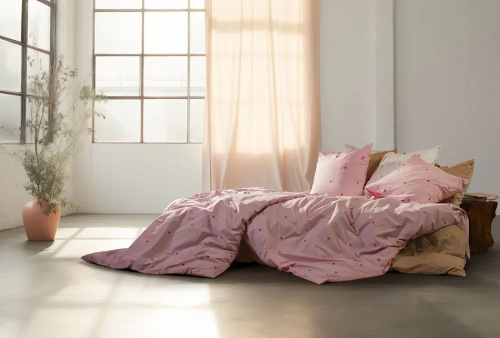 Daisy Sengetøj 140x200 cm pink/rød DK>Juna Online