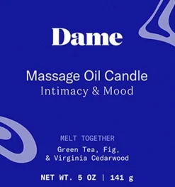 Dame Products - MASSAGE OIL CANDLE MELT TOGETHER Online