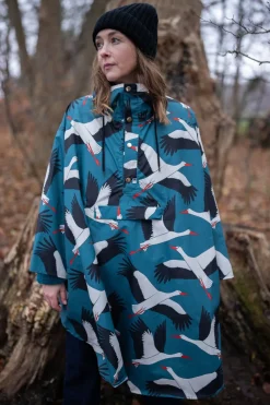 Dame Danefæ Danebodil Rainponcho Dk Slate BIGSTORK