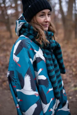 Dame Danefæ Danebodil Rainponcho Dk Slate BIGSTORK