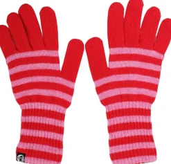 Dame Danefæ Danegoose Wool Gloves Bright Red/Spicy Pink