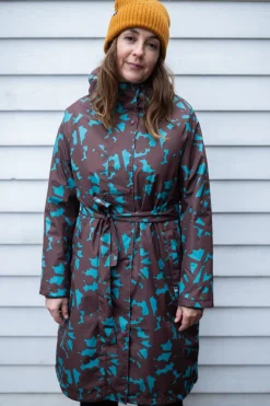 Danefæ Danelisabeth Raincoat BRAMBLE Blue grey Sale