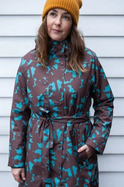 Danefæ Danelisabeth Raincoat BRAMBLE Blue grey Sale