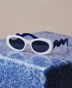 Cartel Copenhagen Danner x Cartel Oval Sunnies - Shell/CartelBlue Hvid, blå Sale