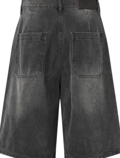 Denim black wide shorts - Raha><noscript><img width=