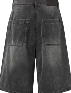 Denim black wide shorts - Raha><noscript><img width=